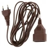 Rallonge 3m - HO3VVH2F 2x0,75mm² 6A - marron - Zenitech