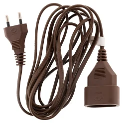 Rallonge 3m - HO3VVH2F 2x0,75mm² 6A - marron - Zenitech