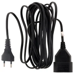 Rallonge 2m - HO3VVH2F 2x0,75mm² 6A - noir - Zenitech