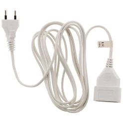 Rallonge 10m - HO3VVH2F 2x0,75mm² 6A - blanc - Zenitech
