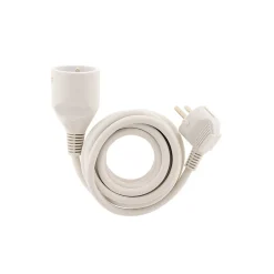 Rallonge 1,90m - HO3VVH2F 2x0,75mm² 6A - blanc - Zenitech
