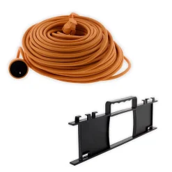 Rallonge 50m 16A et range-câble extérieur 25m - Zenitech
