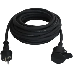 Rallonge noire Diall H05VVF 3G1 5mm² 10m avec clapet