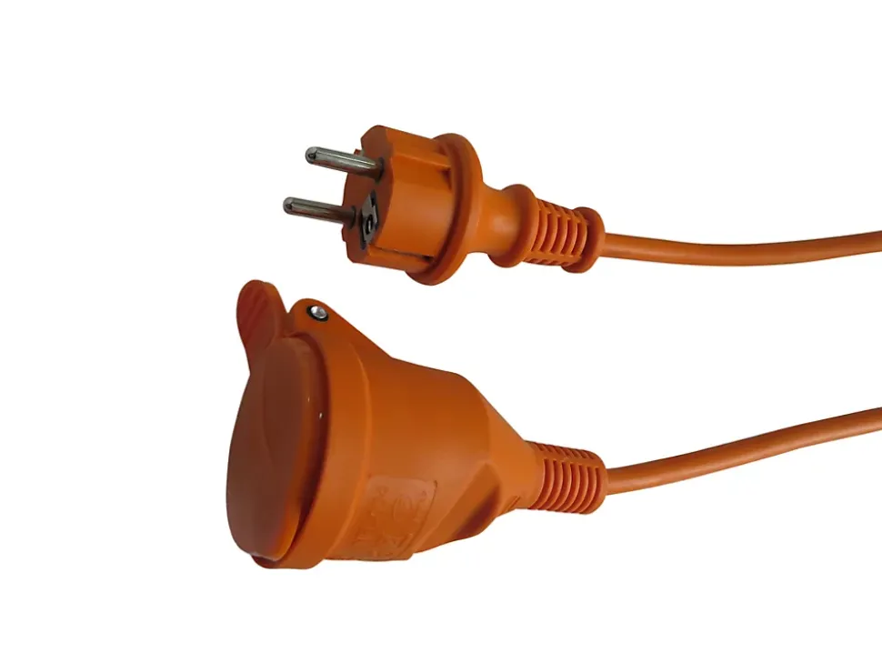 Rallonge orange Diall H05VVF 3G1 5mm² 40m avec clapet