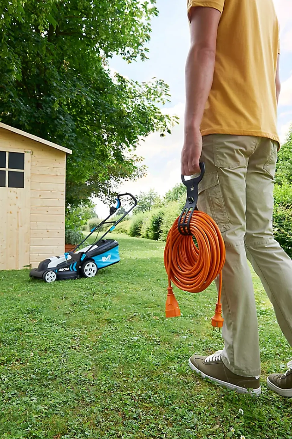 Rallonge orange Diall H05VVF 3G1 5mm² 40m avec clapet