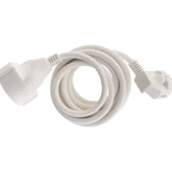 Rallonge Schuko HO5VV-F 3G1,5mm² 2m - blanc - Zenitech