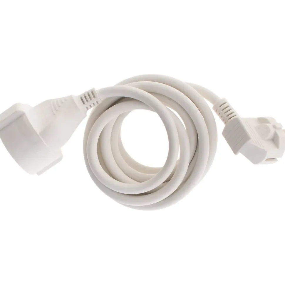 Rallonge Schuko HO5VV-F 3G1,5mm² 2m - blanc - Zenitech