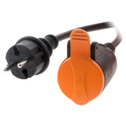 Rallonge étanche 25m clip de fixation orange Zenitech