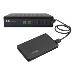 Récepteur TNT HD CGV ETIMO 2TC double tuner HDMI 1080p USB Ethernet Noir