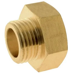 Réduction laiton Femelle 20/27 (3/4") - Mâle 15/21 (1/2"), lot de 2