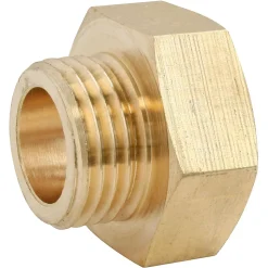 Réduction laiton Femelle 20/27 (3/4") - Mâle 15/21 (1/2"), lot de 2