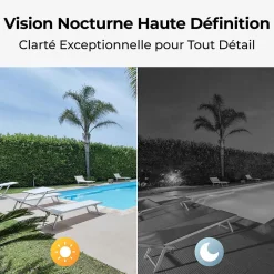 Reolink - Caméra de surveillance Argus PT Lite B420 - Rotation 355 - Vision nocturne - Avec panneau solaire