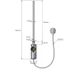 Resistance electrique chrome 600W thermostat avec écran LED mode minuterie