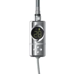 Resistance electrique chrome 600W thermostat avec écran LED mode minuterie