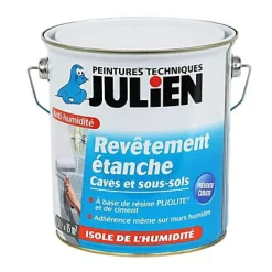 Revêtement étanche à base de résine pliolite pour caves et sous sols Julien mat blanc mat 2,5L
