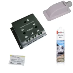 Régulateur de charge pour panneau solaire SDC10 + passe-toit + Dekasyl MS1 + lingette ANTARION