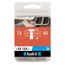 Rivet ø4.8 x 14 mm étanche, 20 pièces