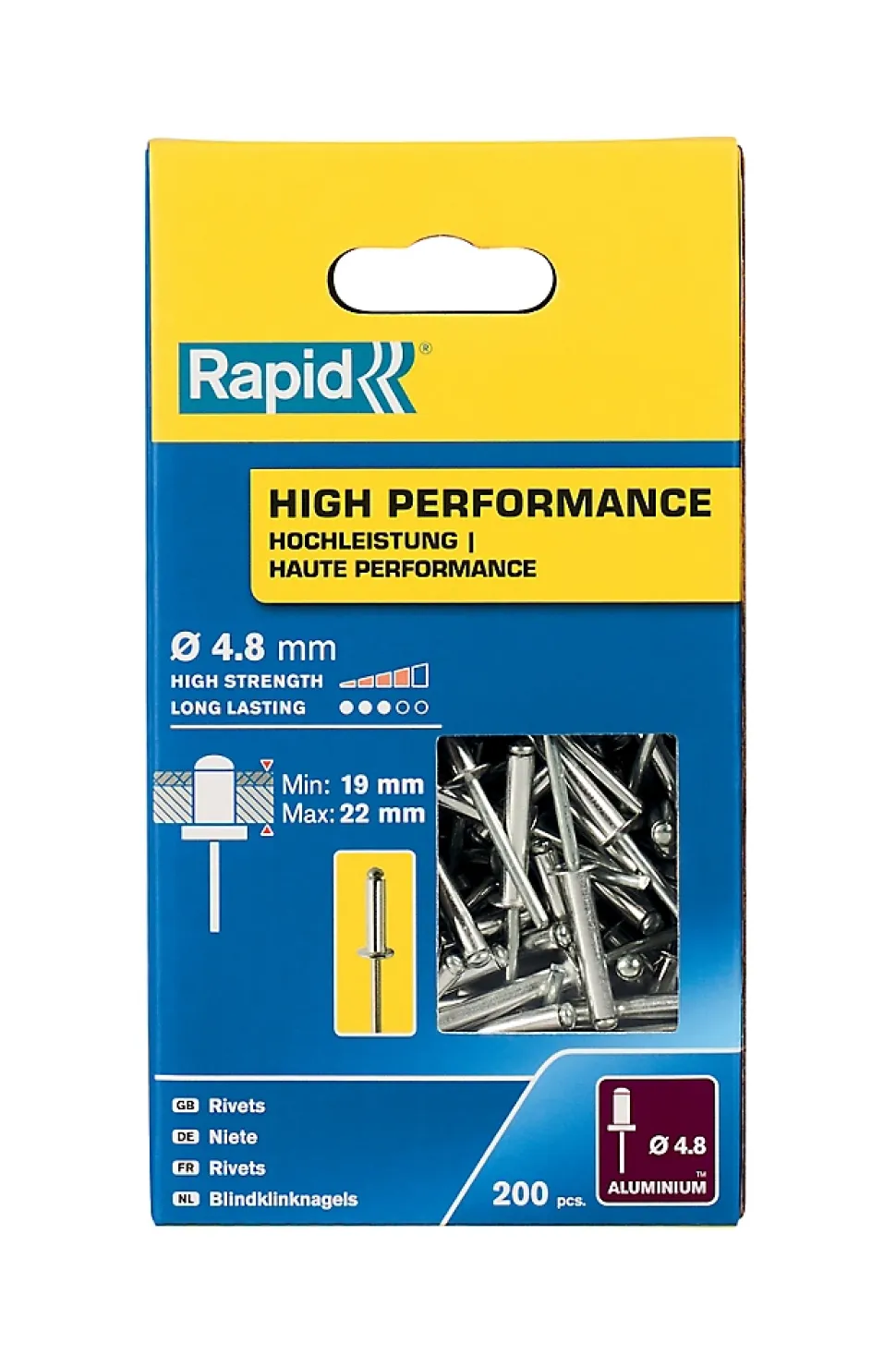 Rivets Haute performance Rapid Ø4.8 x 25 mm