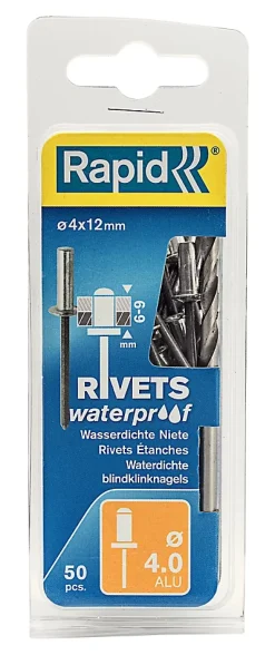 Rivets étanches Rapid Ø4.0x12mm aluminium
