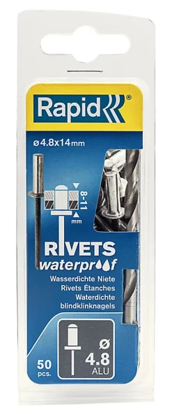 Rivets étanches Rapid Ø4.8x14mm aluminium