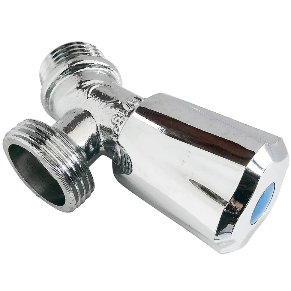 Robinet à sortie de bec inclinée pour raccord machine à laver / installation réseau d'eau, Entrée Mâle 1/2" - Sortie Mâle 3/4" Somatherm for you