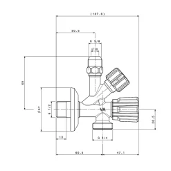 Robinet Combiné Avec Écrou Conique Pour Machine À Laver