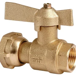 Robinet d'arrêt à boisseau sphérique - F 1/2' - F 3/4' - Avant et après compteur d'eau - Ravani