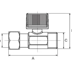 Robinet d'arrêt 1/4 de tour - Arco - MF 1/2' - Nickelé mat