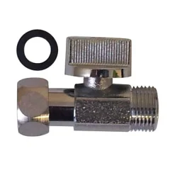 Robinet d'arrêt droit 1/4 tour chromé 12 x 17
