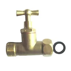 Robinet d'arrêt droit brut l.5,5cm H.5 cm doré