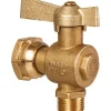 Robinet d'arrêt équerre à boisseau sphérique - M 3/4' - F 3/4' - Avant et après compteur d'eau - Ravani