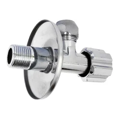 Robinet d'arrêt équerre sous-lavabo long, Mâle 12/17 - Tube cuivre Ø10 mm Somatherm for you