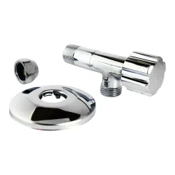 Robinet d'arrêt équerre sous-lavabo long, Mâle 12/17 - Tube cuivre Ø10 mm Somatherm for you