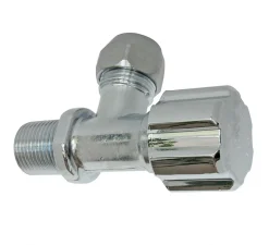 Robinet d'arrêt équerre sous-lavabo court, Mâle 12/17 - Tube cuivre Ø10 mm Somatherm for you