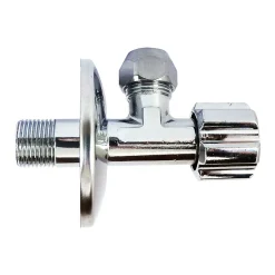 Robinet d'arrêt équerre sous-lavabo long, Mâle 15/21 - Tube cuivre Ø10 mm Somatherm for you