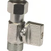 Robinet de chasse d'eau droit standard 3/8" pour WC mécanisme d'alimentation chasse d'eau 1/4 de tour droit de 3/8" (12x17) chrome