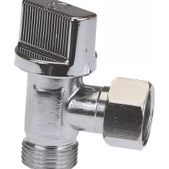 Robinet de chasse d'eau équerre standard 3/8" pour WC chasse d'eau equerre 1/4 de tour de 3/8" (12x17) chrome