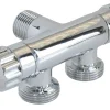 Robinet de piquage à double sortie équerre pour raccord 2 machines à laver / installation existante, Entrée Mâle 1/2" Somatherm for you