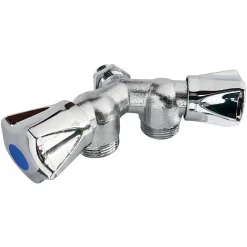 Robinet double de machine à laver - Diamètre : 1/2'' - 3/4''