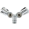 Robinet double de machine à laver laiton chromé - GARIS - B01-RMLDB