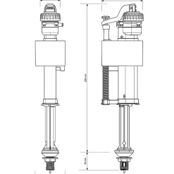 Robinet flotteur bas à ouverture différé 3/8" Flomasta
