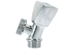 Robinet simple de machine à laver 1/2 3/4 Luxe tête laiton chromé - GARIS - B01-RMLZ