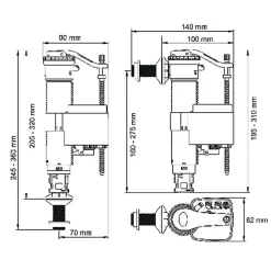 Robinet universel SX télescopique - Raccord diam : 3/8"