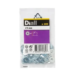 Rondelle plate large en acier zingué ø4 mm - 100 pièces