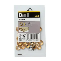 Rondelles cuvettes en laiton ø 4mm - 25 pièces