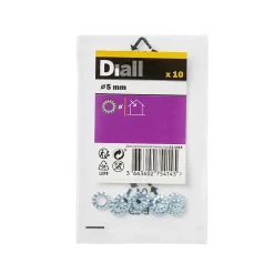 Rondelles dentelée en acier au carbone ø 5mm - 10 pièces