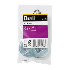 Rondelles plates en acier au carbone ø 12mm - 10 pièces.