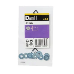 Rondelles plates larges de réparation en acier au carbone ø 4mm - 10 pièces