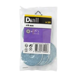 Rondelles plates larges de réparation en acier au carbone ø 8mm - 10 pièces