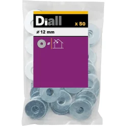 Rondelles plates larges en acier au carbone ø 12mm - 50 pièces